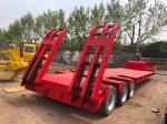 Heavy Duty Used Construction Machinery HOWO Truck Tractor With Flatbed Trailer