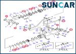PC400-7 PC400LC-7 Models Komatsu 707-99-50721 Bucket Cylinder Seal Kit Excavator