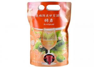 Wholesale 1.5L Juice Red Wine Liquid Stand Up Spout Pouch BIB Suction Nozzle Handheld With Spigot from china suppliers