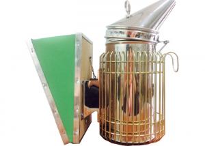 Wholesale Green American Style Bee Hive Smoker With Atificial Leather Bellow Box For Beekeeping from china suppliers