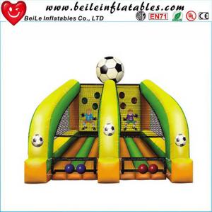 China kids Football throwing games air soccer goal inflatable football goal on sale
