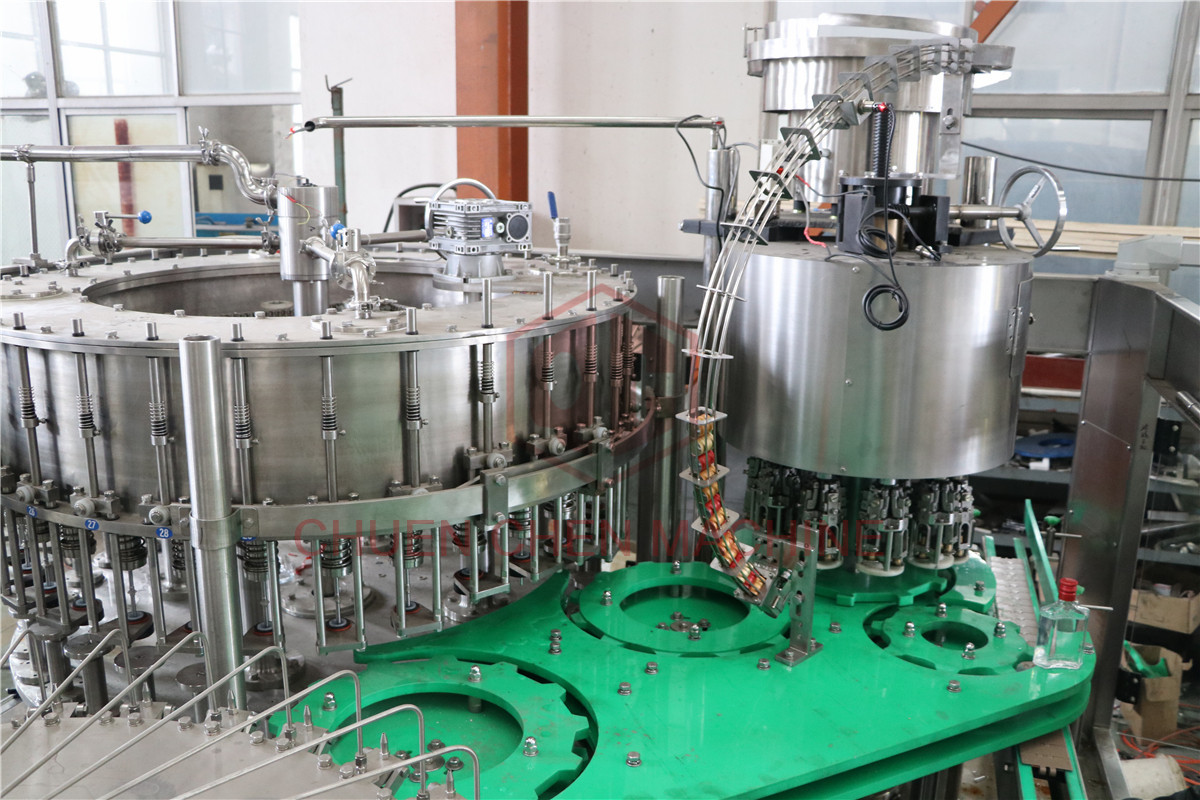 Glass Bottle Fruit Juice Bottle Filling Machine Vacuum Type 750ML