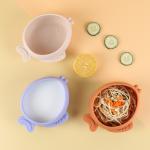 Anti Slip And Drop Resistant Silicone Baby Bowl With Super Strong Suction At The
