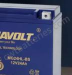 ODM Dynavolt MG24HL-BS Nano Gel ATV Batteries T4 LEAD Terminal 24Ah 12V 4