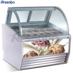 White 650L Ice Cream Scoop Display Freezer , Freestanding Commercial Gelato