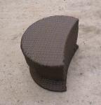 Cane Garden Daybed With Tea/ Coffee Table , Wicker Oval Daybed