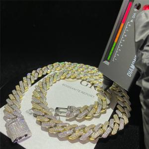 Wholesale Jewelry Baguette Moissanite Hip Hop Chains Luxury Cuban Moissanite Cuban Chain from china suppliers