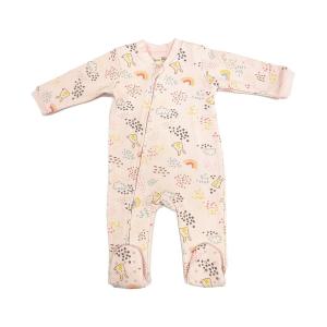 Wholesale Infants Toddlers Autumn Pink Knitting Long Sleeve Bodysuit Clothing Rompers With Zipper from china suppliers