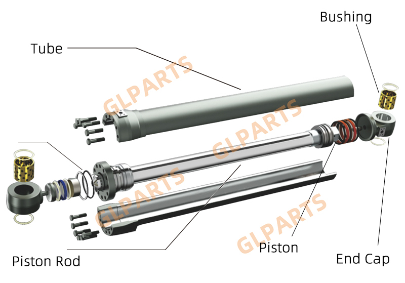 Excavator PC400-7 Hydraulic Boom Cylinder Assy 707-01-XF670 707-01-XF680 For Komatsu PC450LC-7 PC450-7