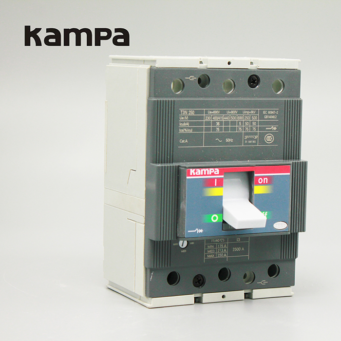 T3N250 AC Moulded Case Circuit Breaker 50hz three pole 250a mccb