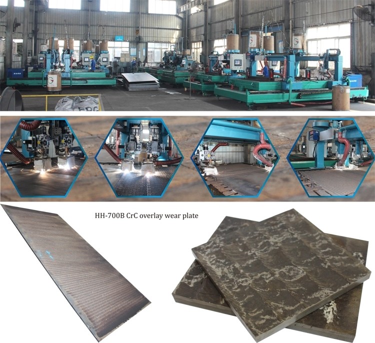 Bin Liner Alloyed Anti Wear Composite Steel Plate Chromium Carbide Wear Hardfacing