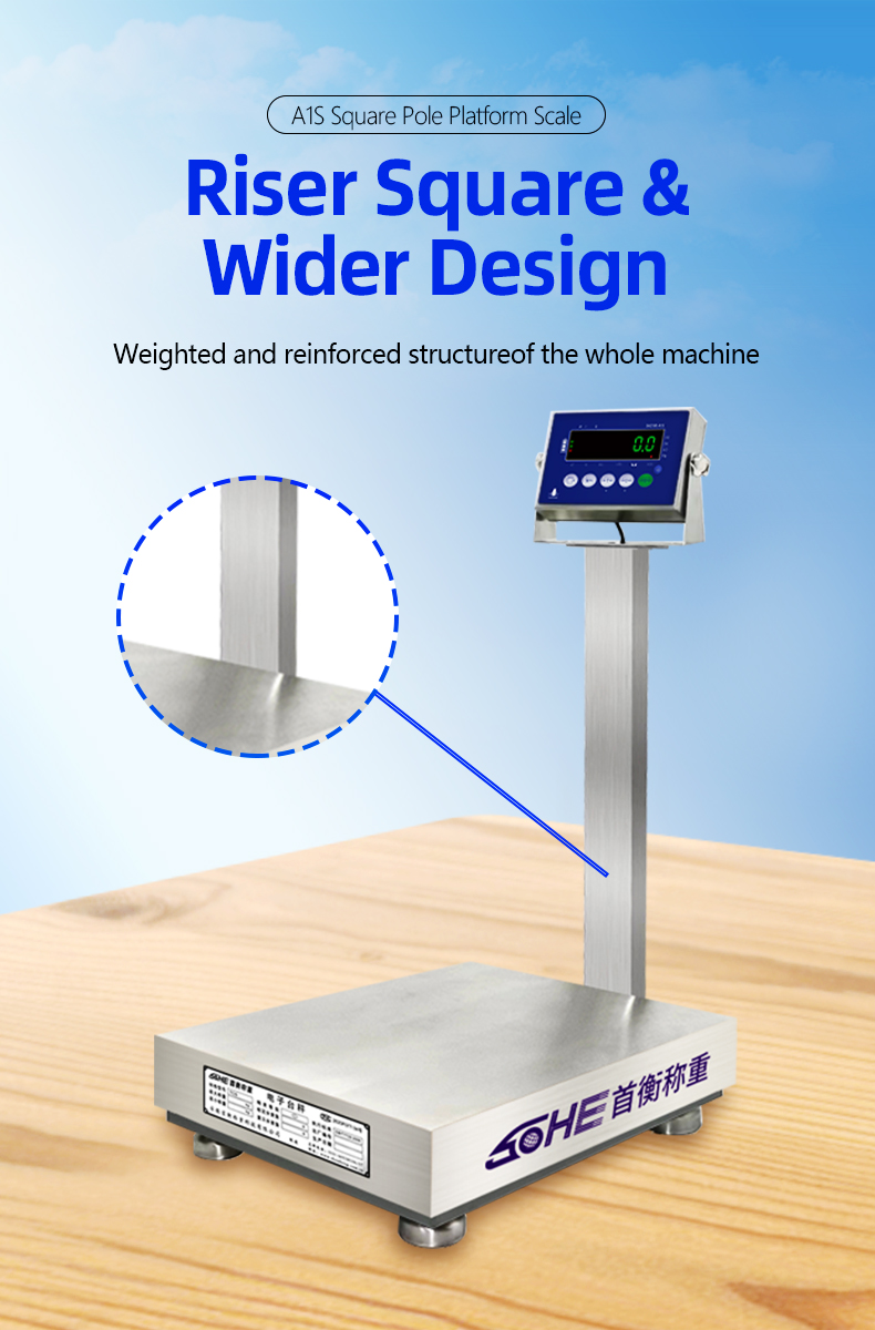 SOHE A1S 500KG 500*600 Stainless Steel Platform Scale for Seafood and Food Factories