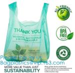 Biodegradable Plastic T Shirt Food Bag Compostable Vest Carrier Shopping Bag,