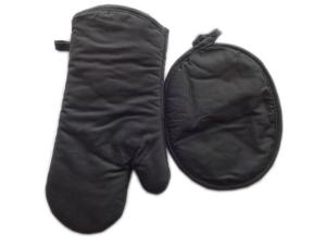 Wholesale 2PK Kitchen Oven Mitt and Potholder Set ,Solid Black from china suppliers