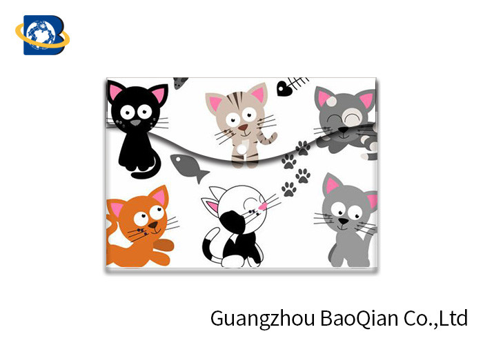 Clear A4 PVC Plastic File Folders 3D Lenticular Picture File Big With Snap Button