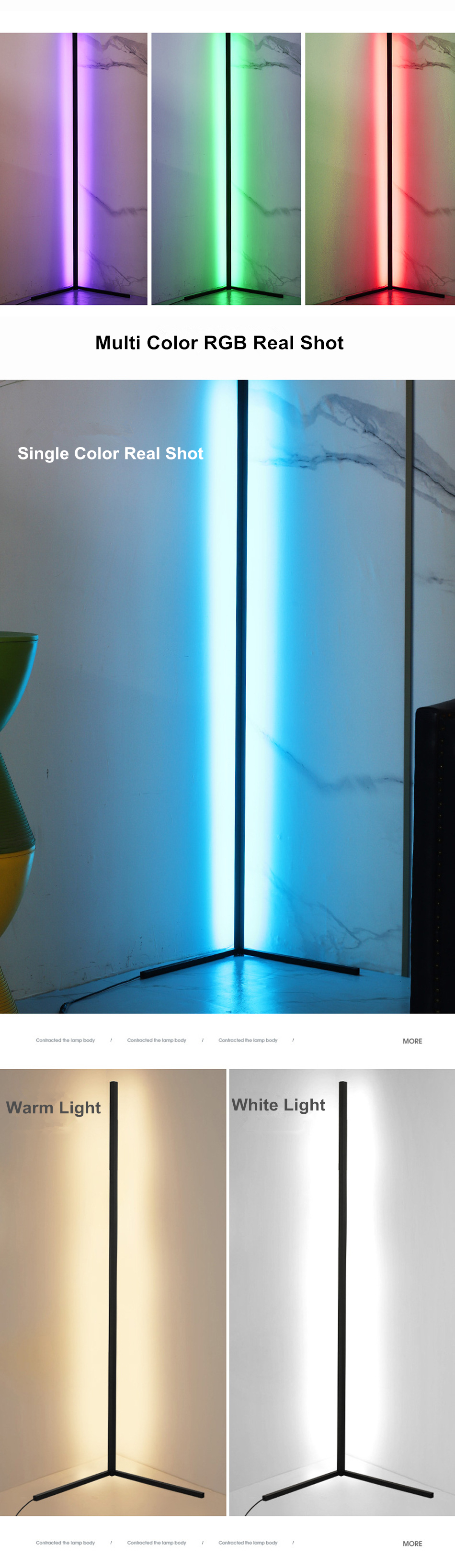 Drop Shipping Modern Nordic Luxury Tripod Corner Metal Floor Lamp For Bedroom Living Room Hotel