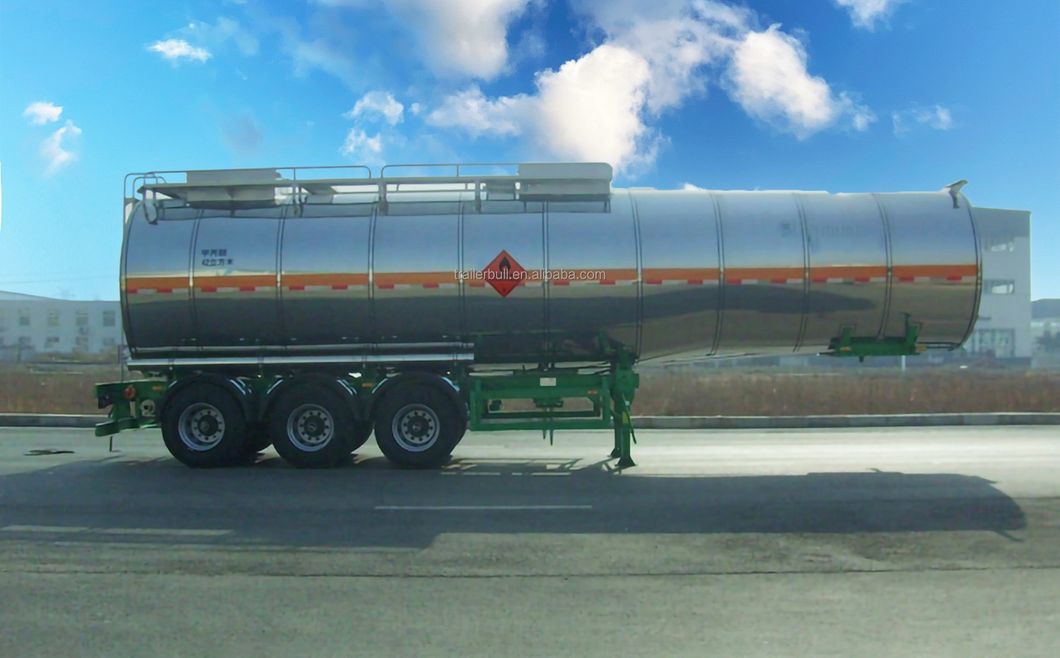 40000L 30t Insulated Aluminum Tanker Semi-Trailer 3 Axles for Organic Chemical of Dibutyl 