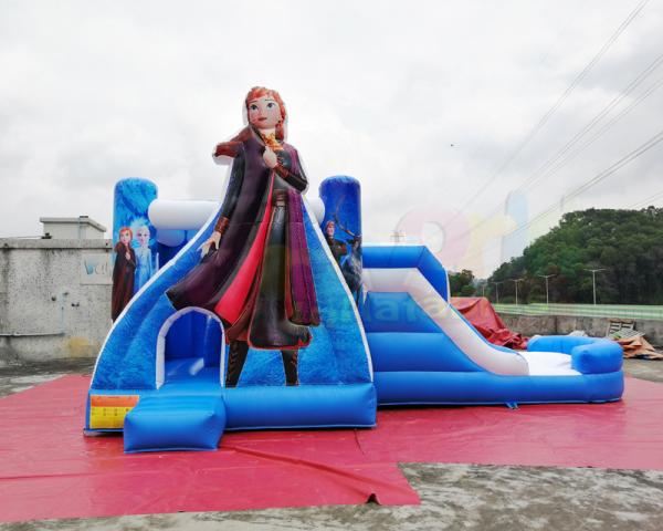 School Frozen Anna Bounce House / Commercial Inflatable Combo Bouncy Castle