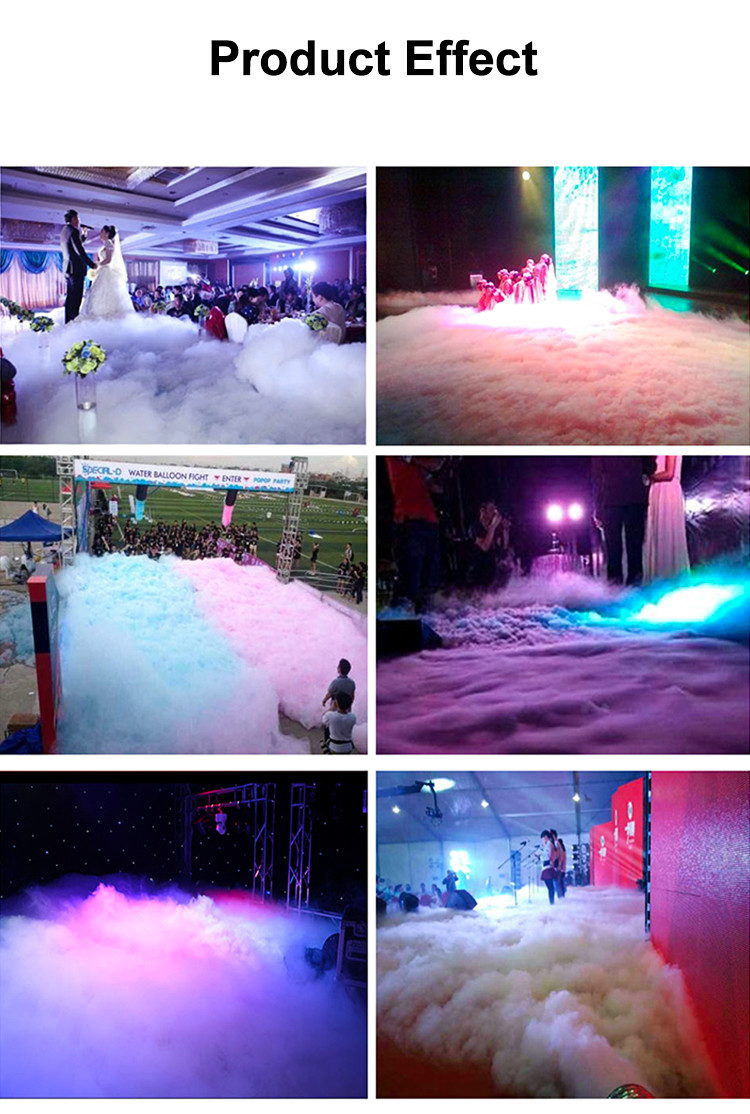 3500W Fog Smoke Machine Concert Dry Ice Low Fog Machine Mist Ground Smog Wedding