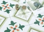 Green And Red 20x20cm Interior Floor Tiles And Non-Slip Ceramic Rustic Tile For