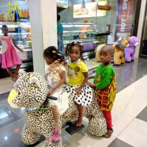 Wholesale Hansel amusement park stuffed animal electric ride on furry animal for kids from china suppliers