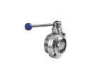 1 - 12 Inch Manual Butterfly Valve , Tri - Clamp / Welding Sanitary Butterfly