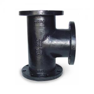 Wholesale Black Painting Cast Iron Pipe Fittings Ductile Iron Flanged Tee For Pump Part from china suppliers