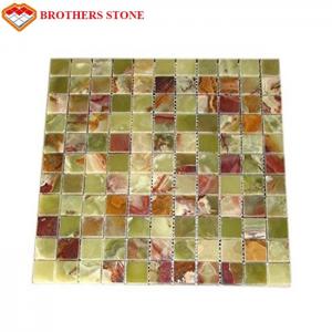 China Green Jade Onyx Slab , Natural Onyx Mosaic Tile For Kitchen Floor on sale