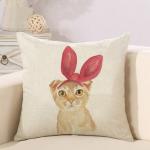 Funny cat Throw Pillow Cover Outdoor Home Decor Cute Animal Cushion Case Square