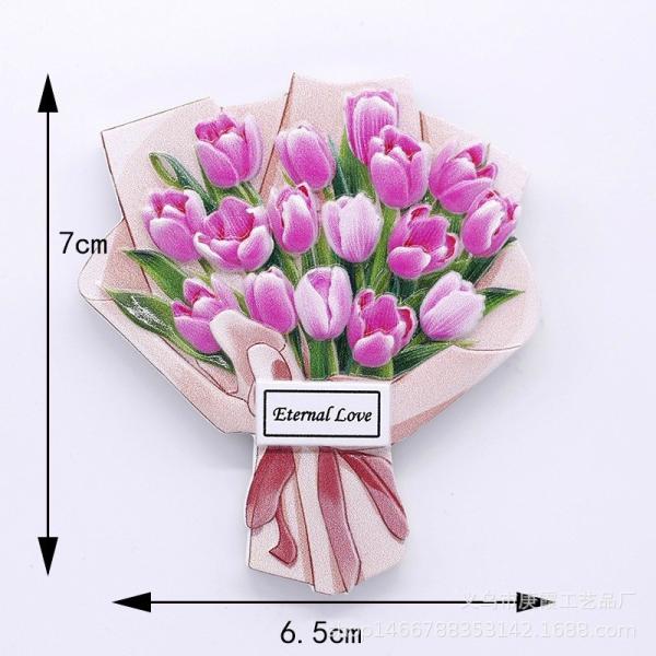Cute Flower Customized Logo 3D Soft PVC Rubber Fridge Magnets 2D 3D For Fridge