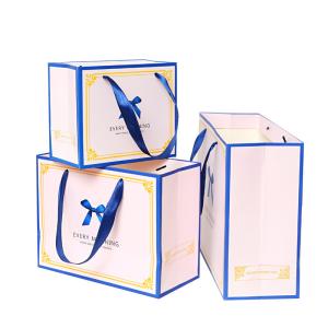 Wholesale White Paper Shopping Bags With Handles Matt Lamination Surface from china suppliers
