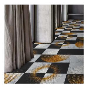China Retro Style Printed Nylon Carpet Tiles With PU Backing For Ballroom on sale