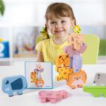 CPC Wooden Block Puzzle Toys Animal Music Balance Folding Height