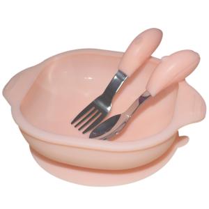 Wholesale Baby Soft Silicone Suction Bowl Plate Small Baby Divided Plate Spoon With Lid Set from china suppliers