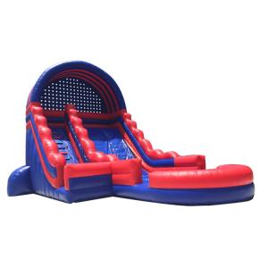 China Adults PVC Inflatable Water Slides With Big Swimming Pool on sale