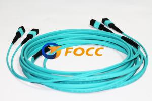 Wholesale Aqua Multi Fibers 24 Cores MTP/MPO Fiber Breakout Cable Female to Female from china suppliers