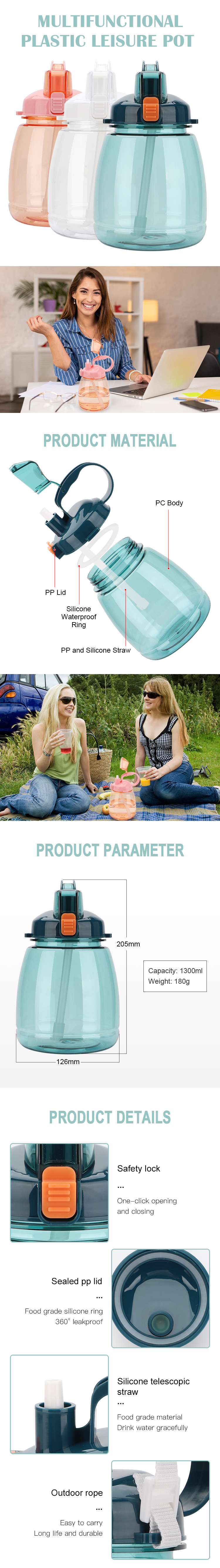 1300ml sublimation Vacuum Tumbler Mug with straw and lid Sports Bottle Cute Trending Gym For Outdoor Travel