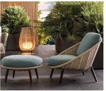 Modern Leisure Rattan back All Weather Outdoor Sofa Chair Patio Garden Furniture