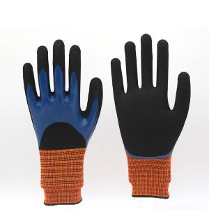 Wholesale Customized Nitrile Coated Work Gloves Breathable Nitrile Gloves For Construction / Painting from china suppliers