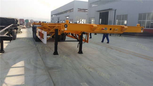 BPW axle 40ft skeletal container trailer air bag Suspension container trailer