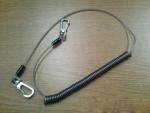 Big strong pulling innovative stainless steel wire spiral coil lanard w/thumb