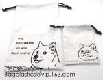 White Brushed Cotton Twill Drawstring Bag For Packaging,Cotton Flannel Dust bag