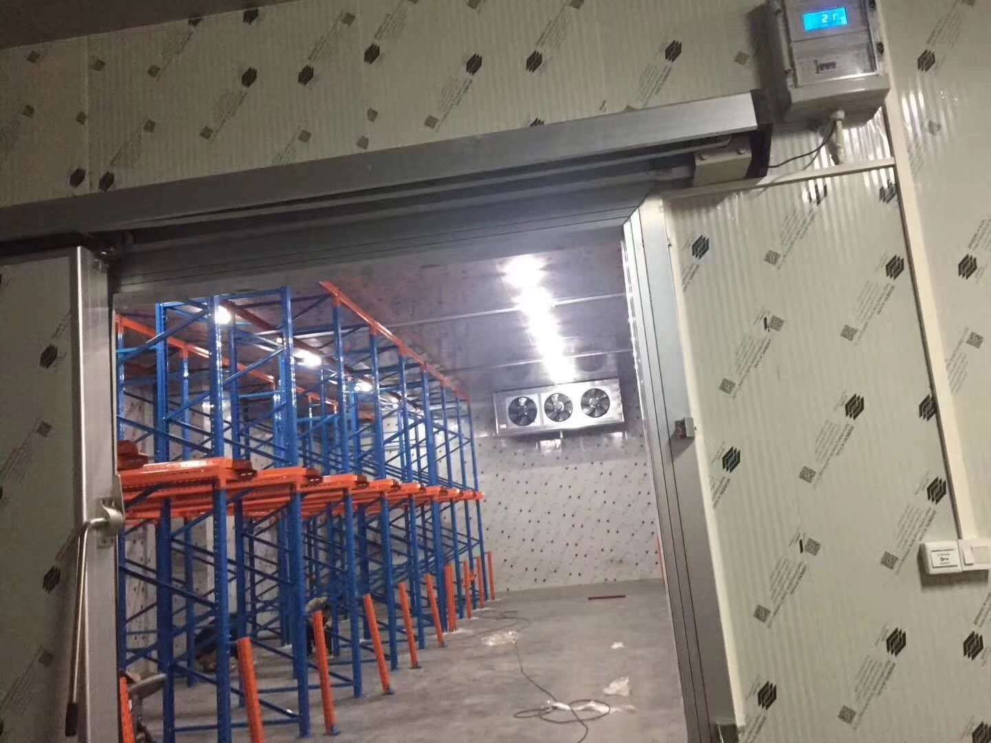 PU Panels Beef Seafood Blast Freezer Cold Room With Condensing Unit