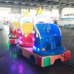 360 Degree Tourist Train Rides / Childrens Ride On Train Battery Engine