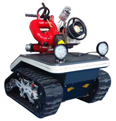 Remote Control Automatic Fire Fighting Robot , Automatic Fire Extinguisher Robot