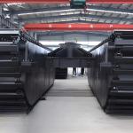 Heavy Duty Amphibious Excavator Undercarriage Pontoons GET70B High Buoyancy