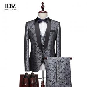 Wholesale Boys Formal Wear Jacket in Formal Three Piece Suit with Woolen Cloth Fabric and V-Neck from china suppliers