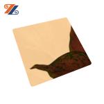 Cold Rolled 8K Golden Stainless Steel Mirror Sheet 2000mm Length For Building
