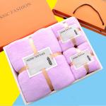 Thick Coral Fleece Soft Absorbent Microfiber Towel Set 1 Set 35*75 70*140 Custom