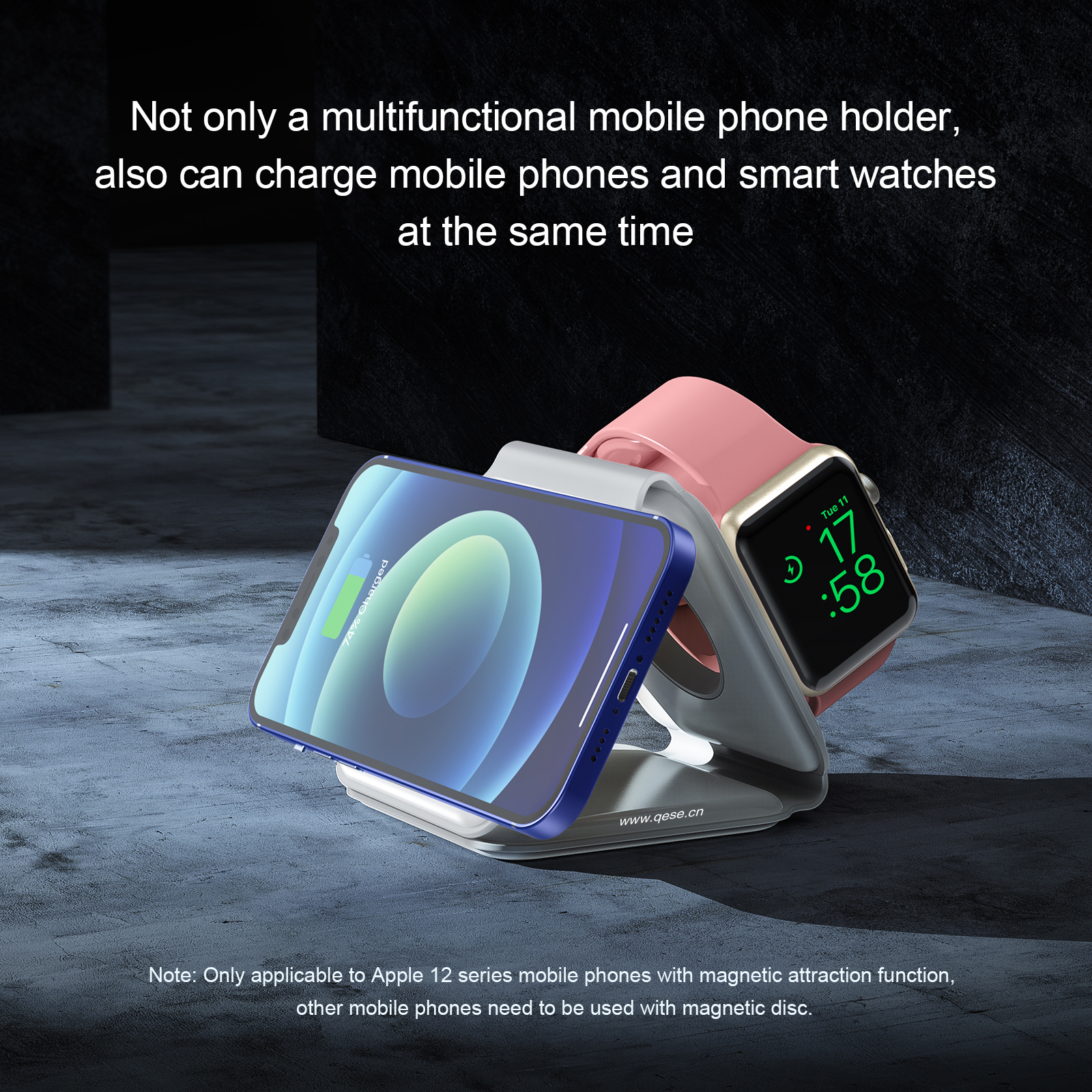Convenient 15W Foldable Magnetic Charging Station for iPhone 14 Pro/Airpod Pro/iWatch 8